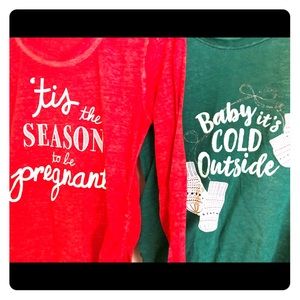 Holiday/winter maternity shirts bundle